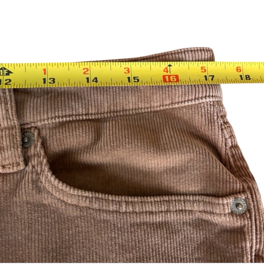 Lauren Ralph Lauren Women’s Camel Brown Corduroy Jeans Sz 14P EUC - Picture 10 of 11
